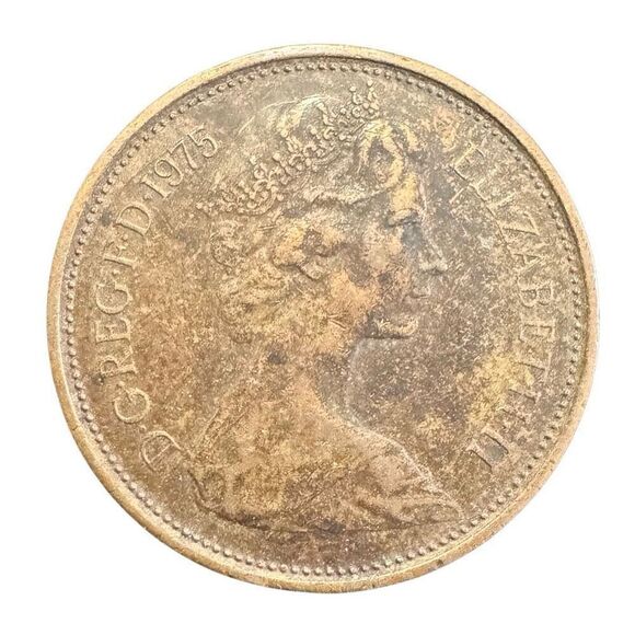 1975 2 New Pence - Elizabeth II 2nd portrait Coin KM# 916 - Picture 1 of 9